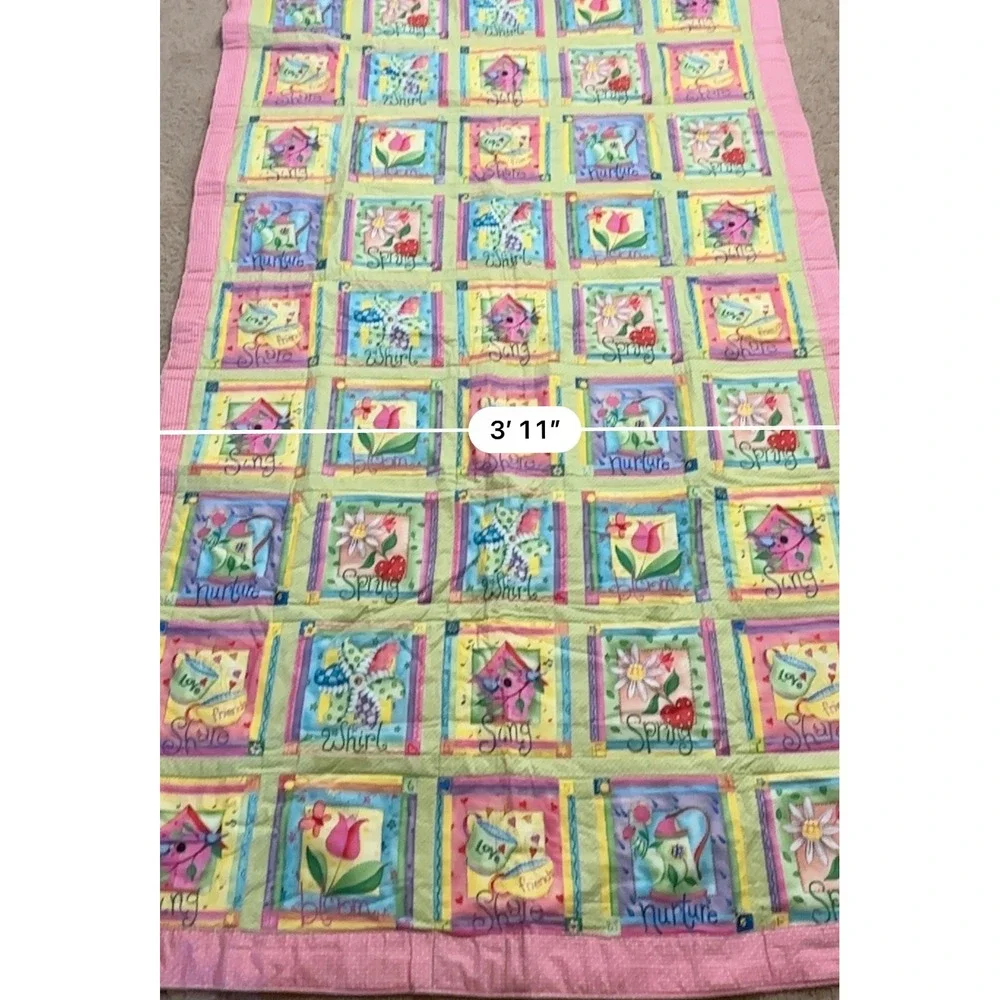 Handmade quilted throw